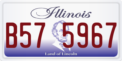 IL license plate B575967
