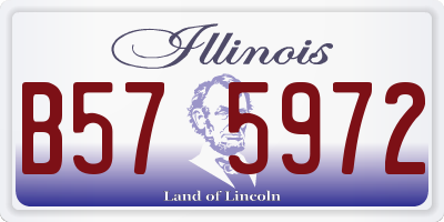 IL license plate B575972
