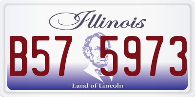 IL license plate B575973