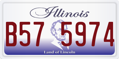 IL license plate B575974