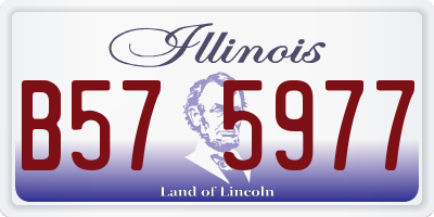 IL license plate B575977