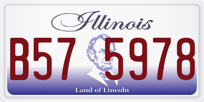 IL license plate B575978