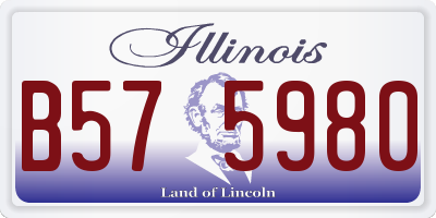 IL license plate B575980
