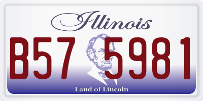 IL license plate B575981