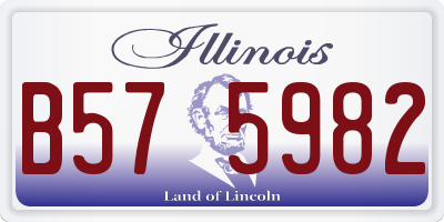 IL license plate B575982