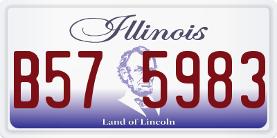 IL license plate B575983