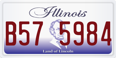 IL license plate B575984