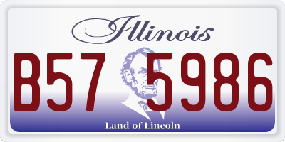 IL license plate B575986