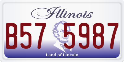 IL license plate B575987