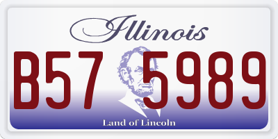 IL license plate B575989