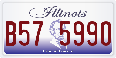 IL license plate B575990