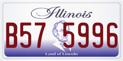 IL license plate B575996