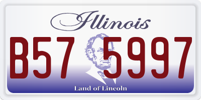 IL license plate B575997