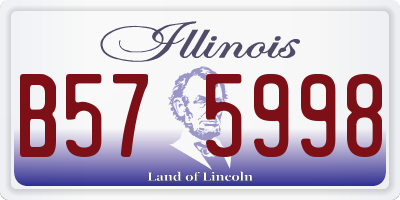 IL license plate B575998
