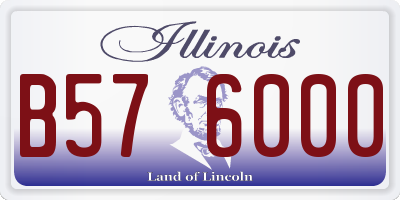 IL license plate B576000