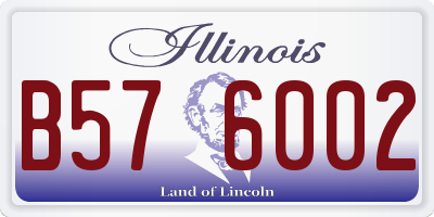 IL license plate B576002
