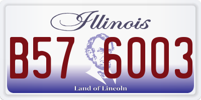 IL license plate B576003