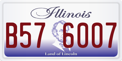 IL license plate B576007