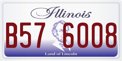 IL license plate B576008