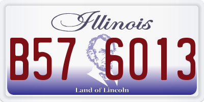 IL license plate B576013