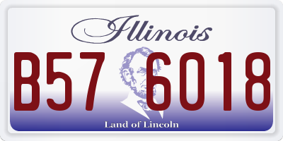 IL license plate B576018