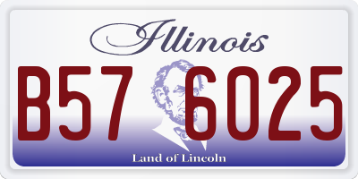 IL license plate B576025