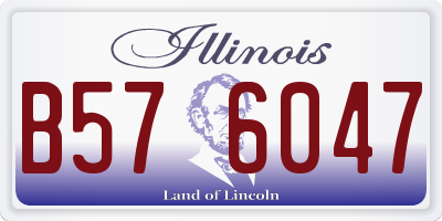 IL license plate B576047