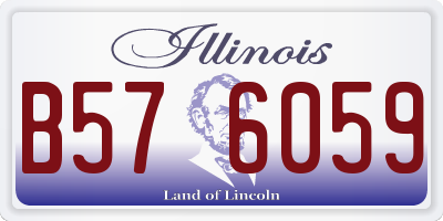IL license plate B576059