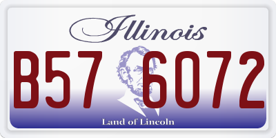 IL license plate B576072