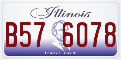IL license plate B576078