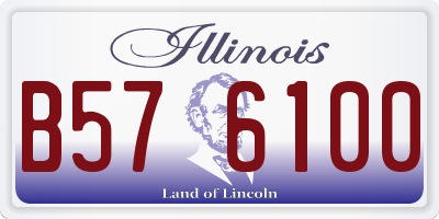 IL license plate B576100
