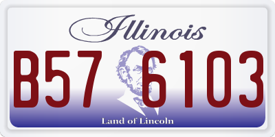 IL license plate B576103
