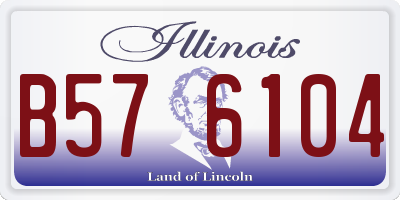 IL license plate B576104