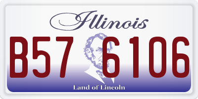 IL license plate B576106
