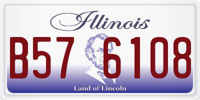 IL license plate B576108