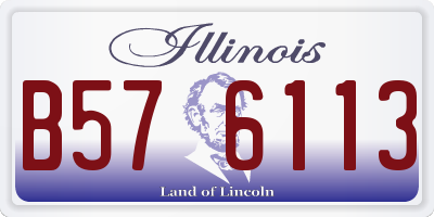 IL license plate B576113