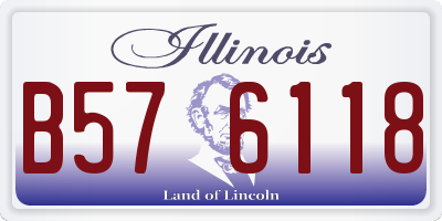 IL license plate B576118