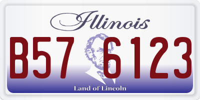 IL license plate B576123