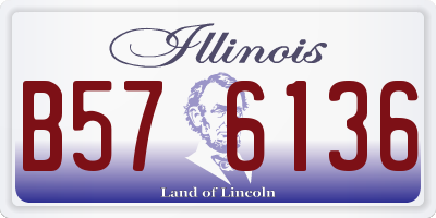 IL license plate B576136