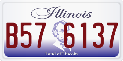 IL license plate B576137