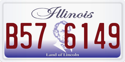 IL license plate B576149