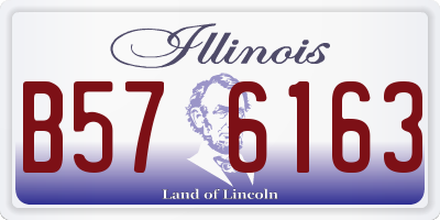 IL license plate B576163