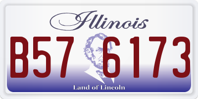 IL license plate B576173