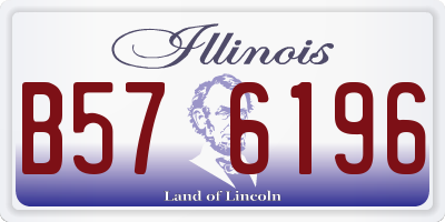 IL license plate B576196