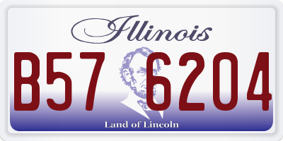 IL license plate B576204