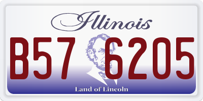 IL license plate B576205