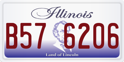 IL license plate B576206