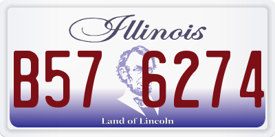 IL license plate B576274