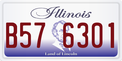 IL license plate B576301