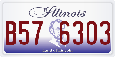 IL license plate B576303